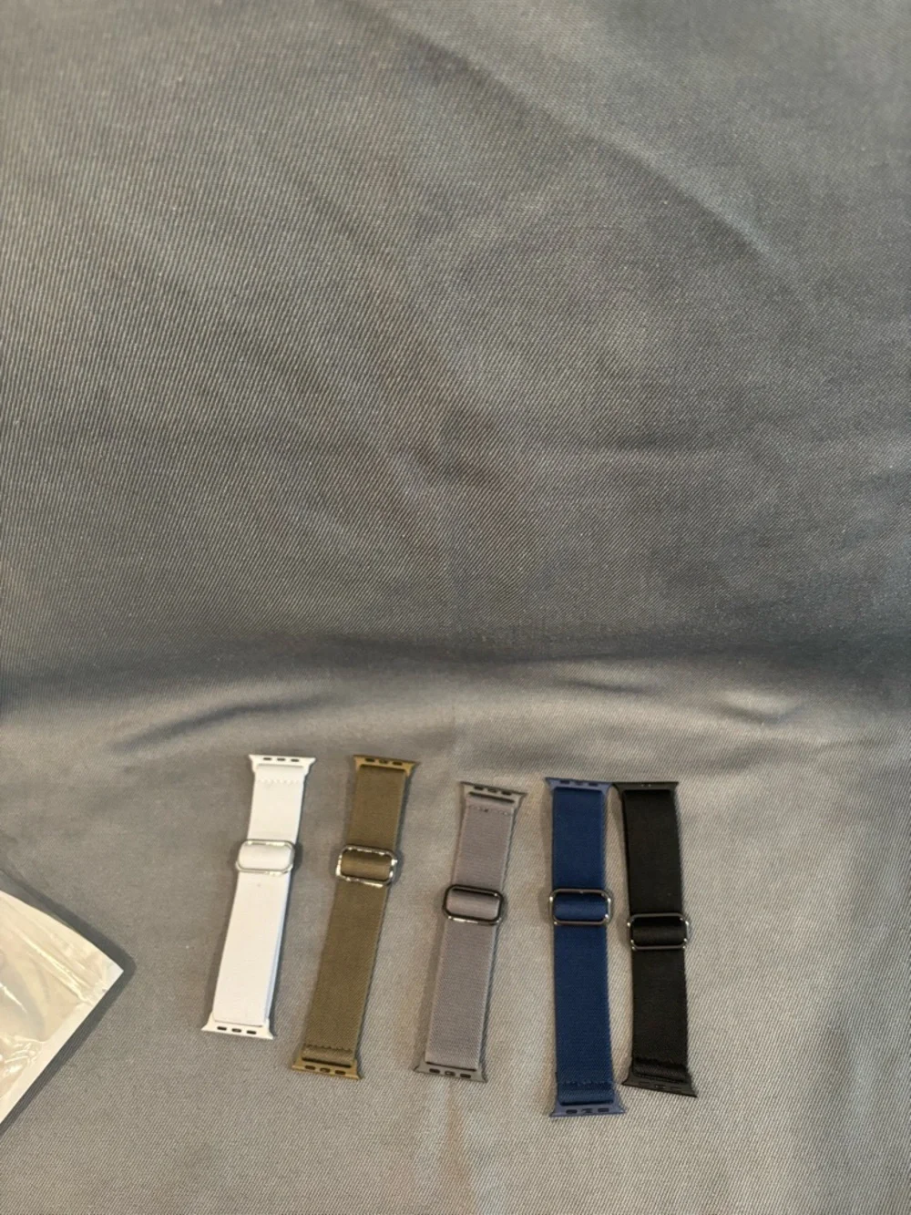 Replacement Nylon Loop Watch Bands - White, Olive, Gray, Navy, Black